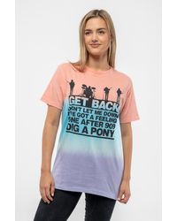 Beatles - Get Back Gradient Dye Wash Fashion T Shirt - Lyst