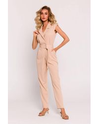 Love Lace - V-Neck Sleeveless Skinny Jumpsuit With Pockets - Lyst