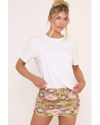 EGO - Sequin Low Rise Mini Skirt - Lyst