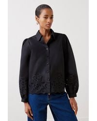 Finery London - Jayne Broderie Cotton Shirt - Lyst