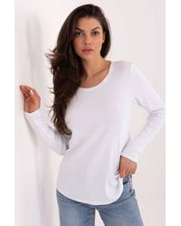 Love Lace - Ribbed Cotton Elastane Long Sleeve Blouse Style 221687 - Lyst