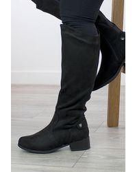 AJVANI - Elastic Stretch Calf Riding Boots - Lyst