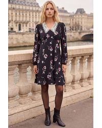 D.u.s.k - Lace Collar Floral Print Dress - Lyst