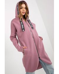Love Lace - Extended Cut Hooded Zip Sweatshirt With Pockets - Lyst