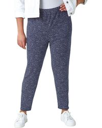 Roman - Curve Printed Stretch Tapered Trousers - Lyst