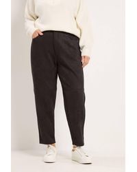 Yours - Faux Suede Barrel Trousers - Lyst