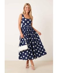 Style Cheat - Davica & Polka Dot Midi Dress - Lyst