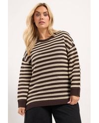 Yours - Knitted Stripe Jumper - Lyst