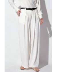 Busem - High-Waist Wide-Leg Crepe Trousers With Belt - Lyst