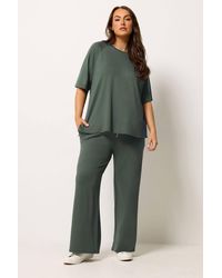Yours - Soft Touch Wide Leg Joggers - Lyst