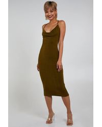 Pink Vanilla - Slinky Cowl Neck Midi Dress - Lyst