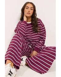 Yours - 2-In-1 Stripe Cotton Sweatshirt - Lyst