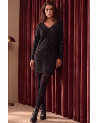Roman - Petite Sparkle V-Neck Knit Jumper - Lyst