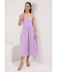 WOVCOR - A-Line Lined Midi Dress - Lyst