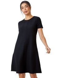 Roman - Textured A-line Stretch Dress - Lyst