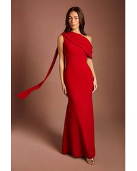 Coast - One Shoulder Stretch Crepe Maxi Dress - Lyst