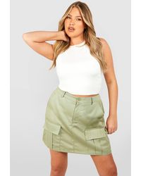 Boohoo - Plus Cargo Pocket Mini Skirt - Lyst