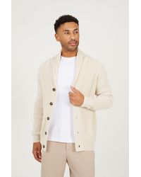 Brave Soul - Shawl Neck Chunky Knit Cardigan - Lyst