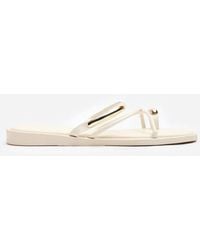 Where's That From - Zelina Strappy Metal Toe Loop Slide On Sandal - Lyst