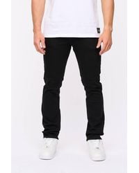 Crosshatch - Draker Straight-Fit Stretch Denim Jeans With Zip Fly - Lyst