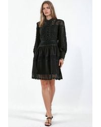 Msn-Collection - Lace A-Line Mini Dress - Lyst