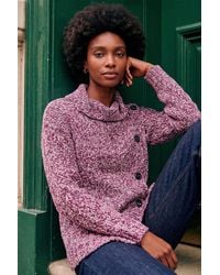 Roman - Roll Neck Button Detail Longline Jumper - Lyst