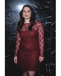 WOVCOR - Floral Lace Long Sleeve Bodycon Mini Dress - Lyst