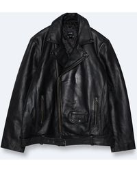 Nasty Gal - Plus Size Real Leather Boyfriend Biker Jacket - Lyst