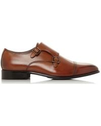 Dune - Wide Fit 'surfer' Leather Monk Straps - Lyst