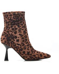 Moda In Pelle - 'evermore' Textile Heeled Boots - Lyst