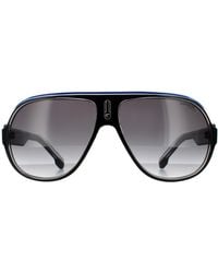 Carrera - Aviator Black Crystal White Blue Dark Grey Gradient Sunglasses - Lyst