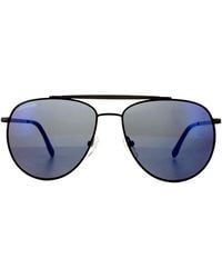 Lacoste - Aviator Black Grey Sunglasses - Lyst