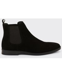 Burton - Suede Smart Black Chelsea Boots - Lyst