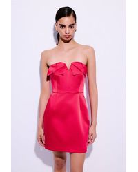 RUE - Strapless Draped Mini Dress - Lyst