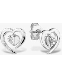 Rosa Lea - Floating Heart Stud Earrings Bj-E3247C - Lyst