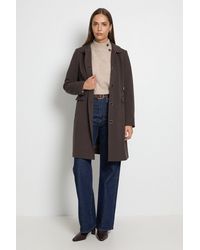 Wallis - Double Crepe Pea Coat - Lyst