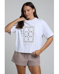 Native Youth - Cotton Crochet Graphic Crew Neck Short Sleeve T-Shirt - Lyst