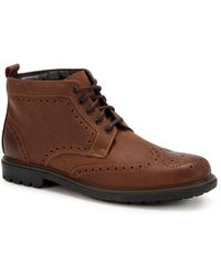 Mantaray - Leather Carrock Brogue Boots - Lyst