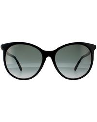 Jimmy Choo - Round Black Copper Dark Grey Gradient Sunglasses - Lyst
