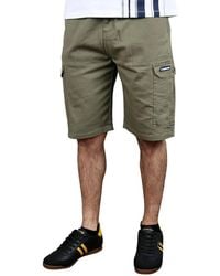 Lambretta - Rubberised Logo Cargo Shorts - Lyst