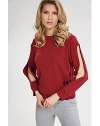 Love Lace - Classic Cotton Sweatshirt With Ribbed Cuffs Style 162724 - Lyst