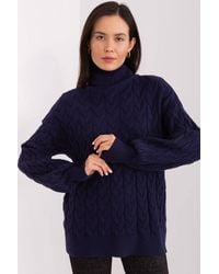Love Lace - Variegated Plaid Turtleneck Long Sleeve Sweater Style 188308 - Lyst