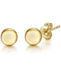 Jewelco London - 9ct Gold 3d Round Bead Ball Stud Earrings - 5mm - Senr02070 - Lyst