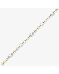 T.H.Baker - 9Ct Two Open Marquise Link Bracelet Br602-07 - Lyst