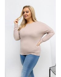 Love Lace - Plus Size Micro Modal Round Neck Blouse Style 223923 - Lyst
