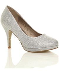 AJVANI - High Heel Glitter Court Shoes - Lyst