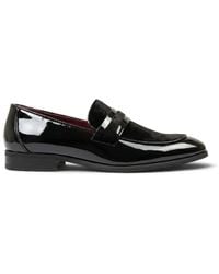 Infinity Leather - Slip-On Fuax Leather Velvet Detailed Patent Loafers - Lyst