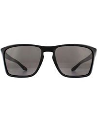 Oakley - Rectangle Polished Black Prizm Grey Sunglasses - Lyst