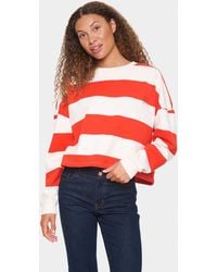 Saint Tropez - Idahella Long Sleeve Stripe Sweatshirt - Lyst