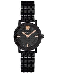 Versace - Greca Glass Stainless Steel Luxury Analogue Quartz Watch - Veu300721 - Lyst